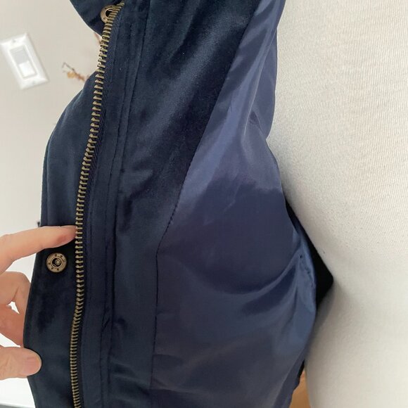 Karen by Simonsen Enzo Velvet Puffer Jacket Size 38 (8) Denmark - Picture 3 of 9